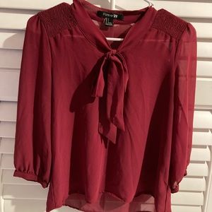 Soft Blouse with 3/4 Length Sleeves